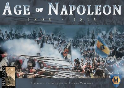 Cover of Age of Napoleon, ©Mayfair Games/Phalanx Games.
